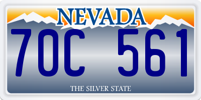NV license plate 70C561