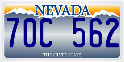 NV license plate 70C562