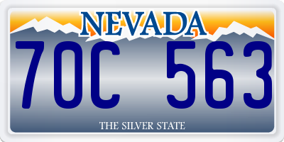 NV license plate 70C563