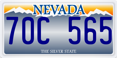 NV license plate 70C565