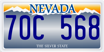 NV license plate 70C568