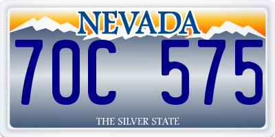 NV license plate 70C575