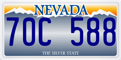 NV license plate 70C588