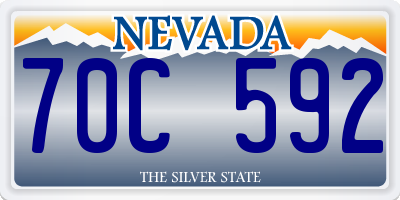 NV license plate 70C592