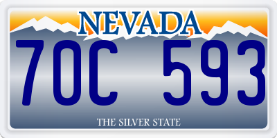 NV license plate 70C593