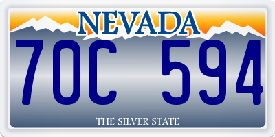 NV license plate 70C594