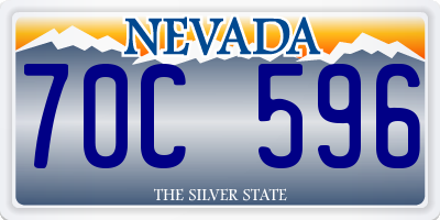 NV license plate 70C596