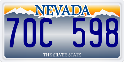 NV license plate 70C598