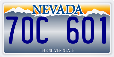 NV license plate 70C601