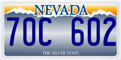 NV license plate 70C602