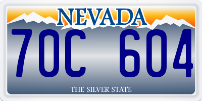 NV license plate 70C604