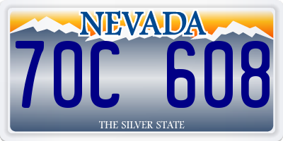 NV license plate 70C608