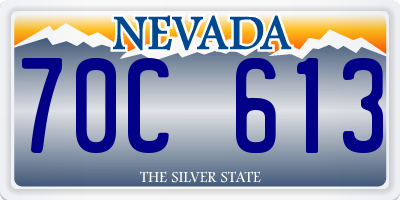 NV license plate 70C613