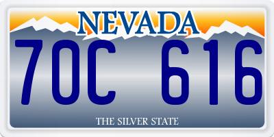 NV license plate 70C616