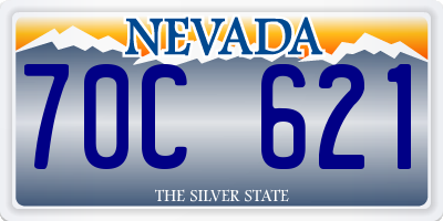 NV license plate 70C621