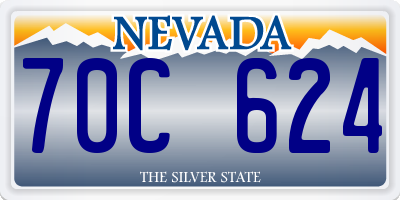 NV license plate 70C624
