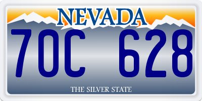 NV license plate 70C628