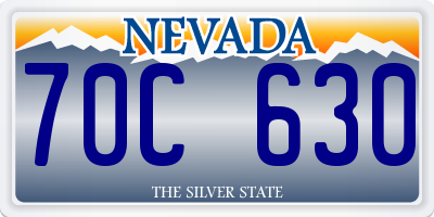 NV license plate 70C630