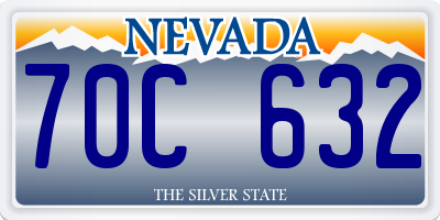 NV license plate 70C632