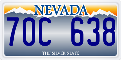 NV license plate 70C638