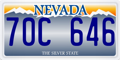 NV license plate 70C646