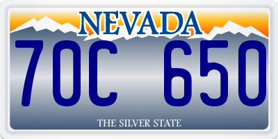 NV license plate 70C650