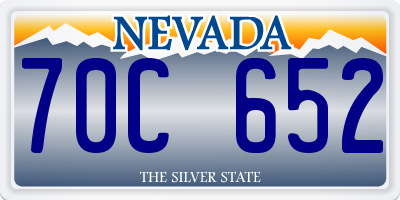 NV license plate 70C652