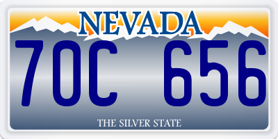 NV license plate 70C656