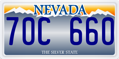 NV license plate 70C660