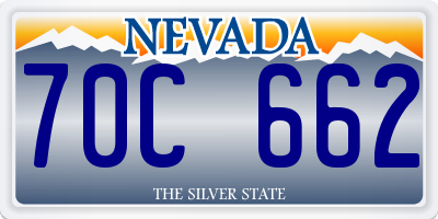 NV license plate 70C662