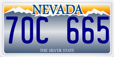 NV license plate 70C665