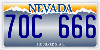 NV license plate 70C666