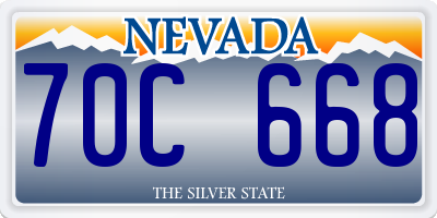 NV license plate 70C668