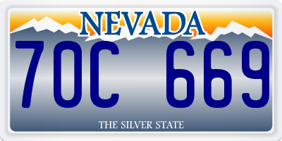 NV license plate 70C669