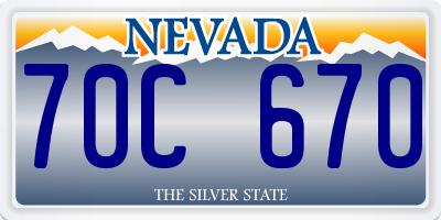 NV license plate 70C670