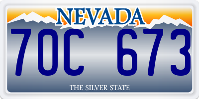 NV license plate 70C673