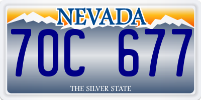 NV license plate 70C677