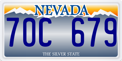 NV license plate 70C679