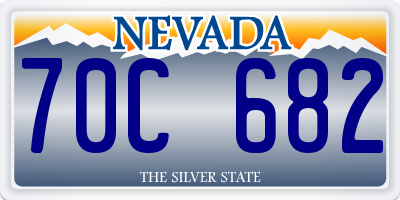 NV license plate 70C682