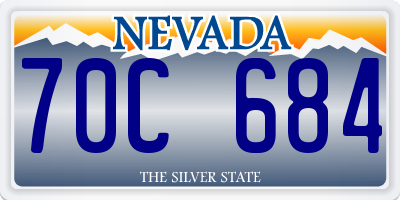 NV license plate 70C684
