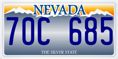 NV license plate 70C685