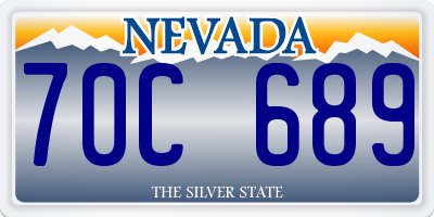 NV license plate 70C689