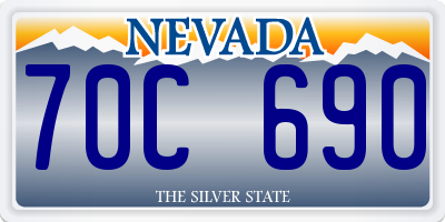 NV license plate 70C690