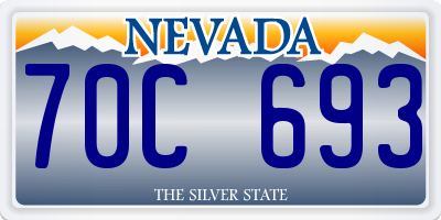 NV license plate 70C693