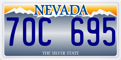 NV license plate 70C695