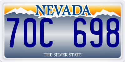 NV license plate 70C698