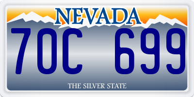 NV license plate 70C699