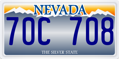 NV license plate 70C708