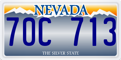 NV license plate 70C713