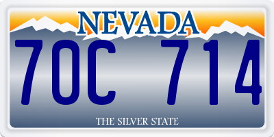 NV license plate 70C714
